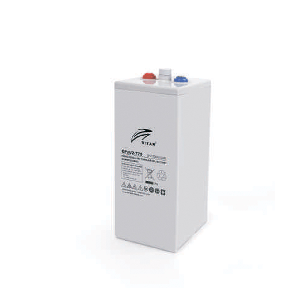 42031 Акумуляторна батарея RITAR OPzV 2-770, Gray Case, 2V 770.0Ah (1200 С) (210х254x470(505)), 55 кг. - Зображення 1