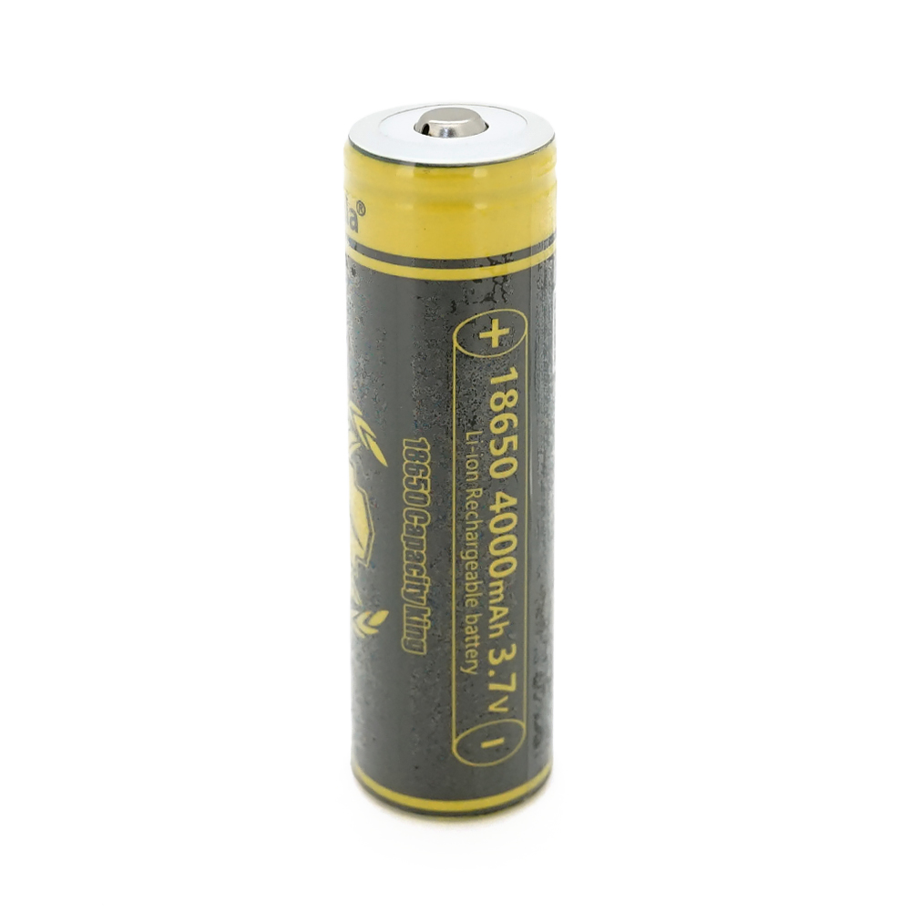 43634 Акумулятор 18650 Li-Ion LiitoKala King-4000-JT, 4000mAh (3800-4000mAh), 3.7V (2.75-4.2V), Black / Yellow - Зображення 1