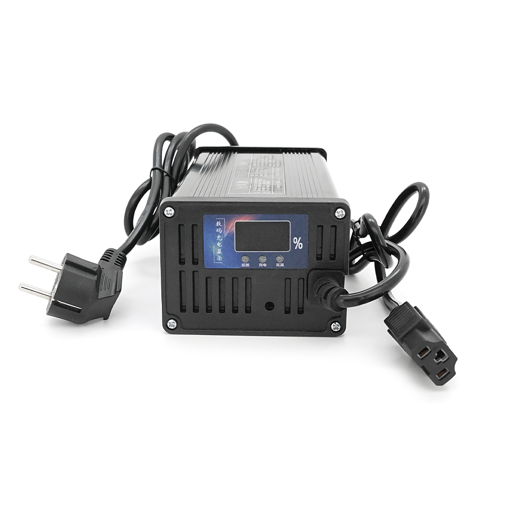 43707 Зарядний пристрій для акумуляторів LiFePo4 72V(87,6V),24S,8A,штекер Triangle plug (T-tipe / IEC / C13 N+L-), з індикацією,BOX - Зображення 1