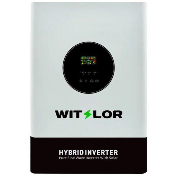 Гібридний інвертор WITSLOR HF6248-B, 1Ф-6,2kW, 48V, 200-400V, MPPT 90-500VDC, PV 500VDC, 12kg